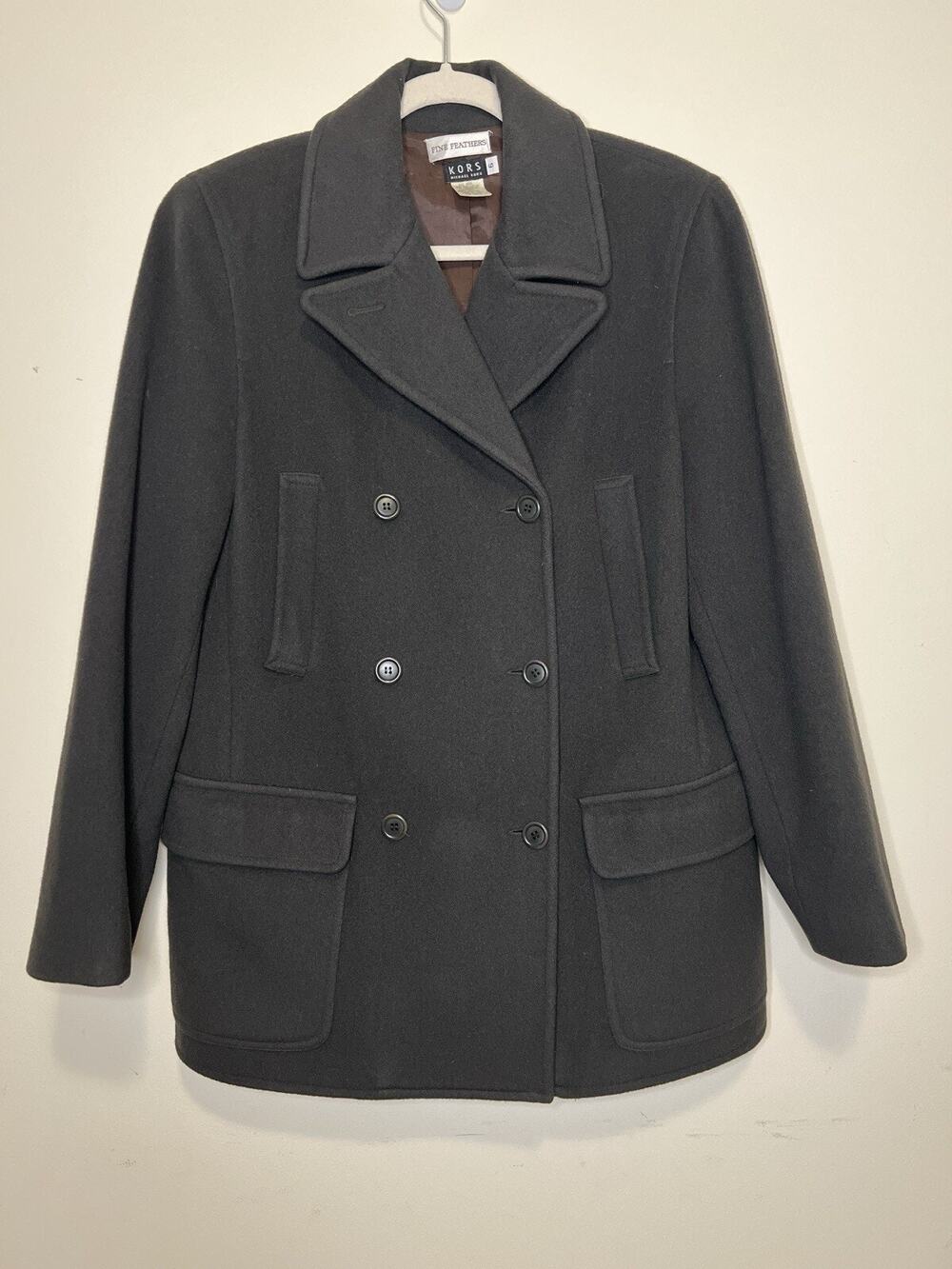 Michael Kors Vintage 90’s Double Breasted USA Made‎ Wool Cashmere Pea Coat